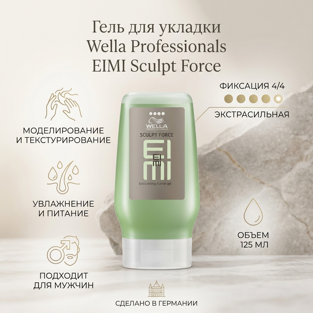 WELLA EIMI Sculpt Force гель экстрасильная фиксация 125 мл
