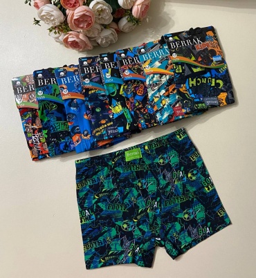 Боксеры Berrak collection черный, зеленый