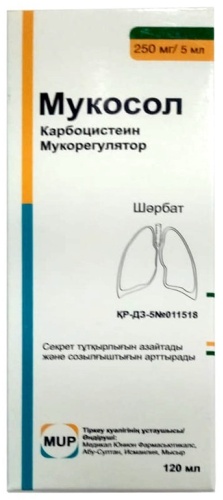 Мукосол сироп 250 мг/мл 120 мл
