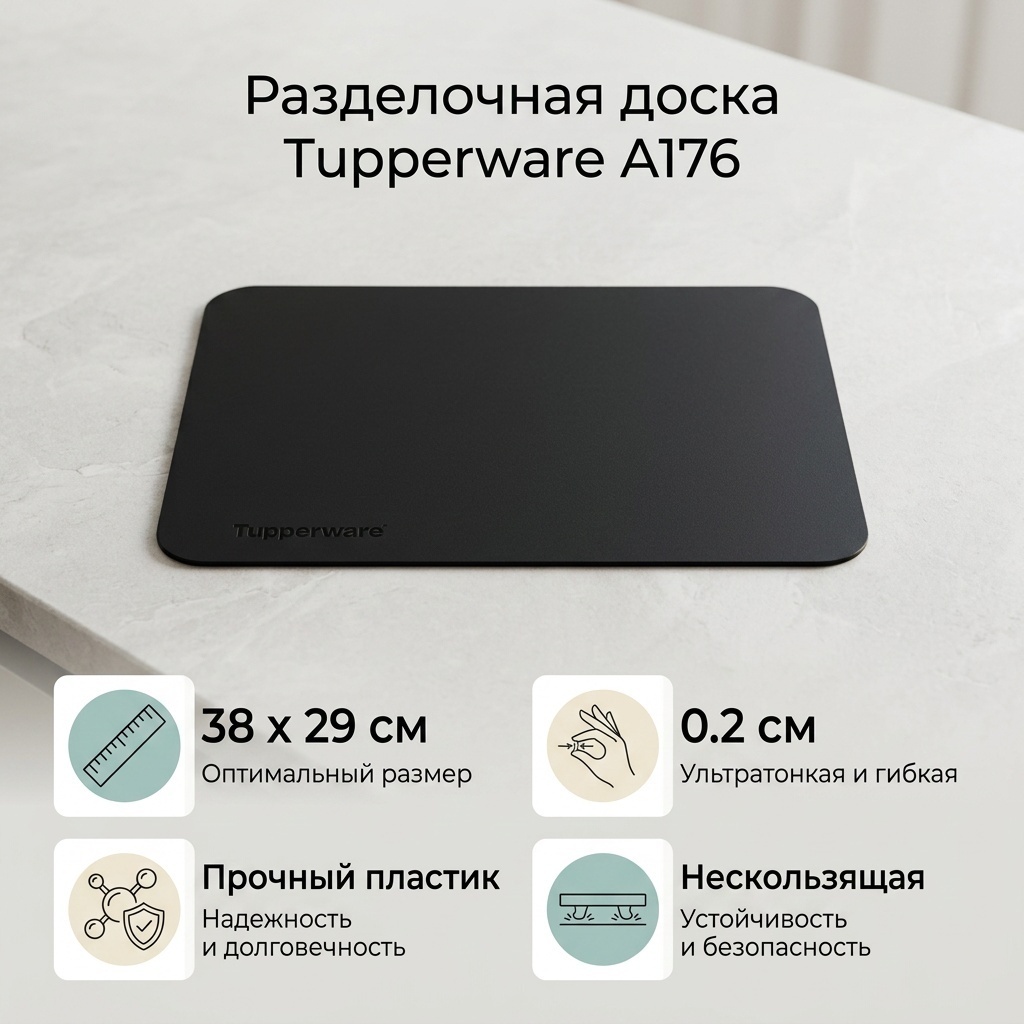 Tupperware разделочная доска Базовая коллекция А176 1 шт, пластик