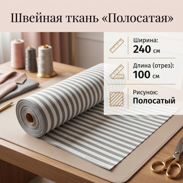Ткань хлопок Freedom полосатый длина: 100 см мультиколор