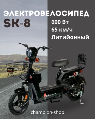 Электровелосипед SK-8 600W AN1 14 дюйм 2025 one size черный