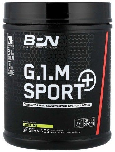 Посттренировочный комплекс BPN G.1.M Sport+, со вкусом лимона и лайма, 678 г со вкусом лимона и лайма