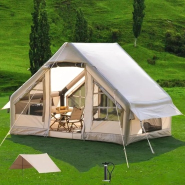 Надувная палатка TerraFox TF-Camping кемпинговая количество мест: 4 бежевый