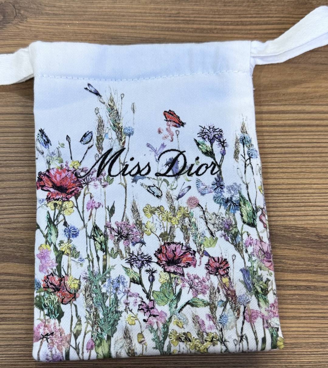 Dior косметичка хлопок белый 20X16 см