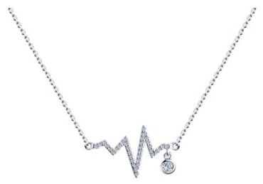 Колье Zlato 478СР94070340С1 длина 45 см вес 3.9 г серебро, фианит