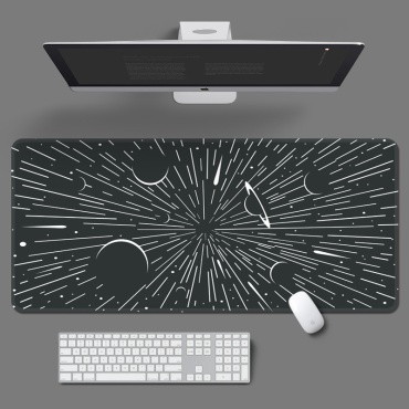 Большой игровой коврик для мыши "Космос" 800x300x3 мм рисунок