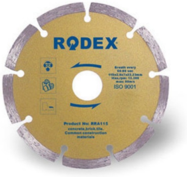 Диск отрезной алмазный 150x22.23х1.8 мм, Rodex RRA150