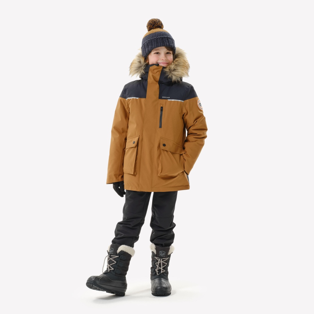 Зимняя куртка Decathlon коричневый, серый
