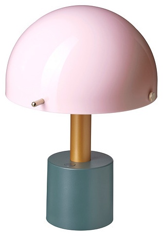 IKEA Осветительная лампа IKEA NÖDMAST LED портативная, светло-розовая/темно-зеленая 5 В