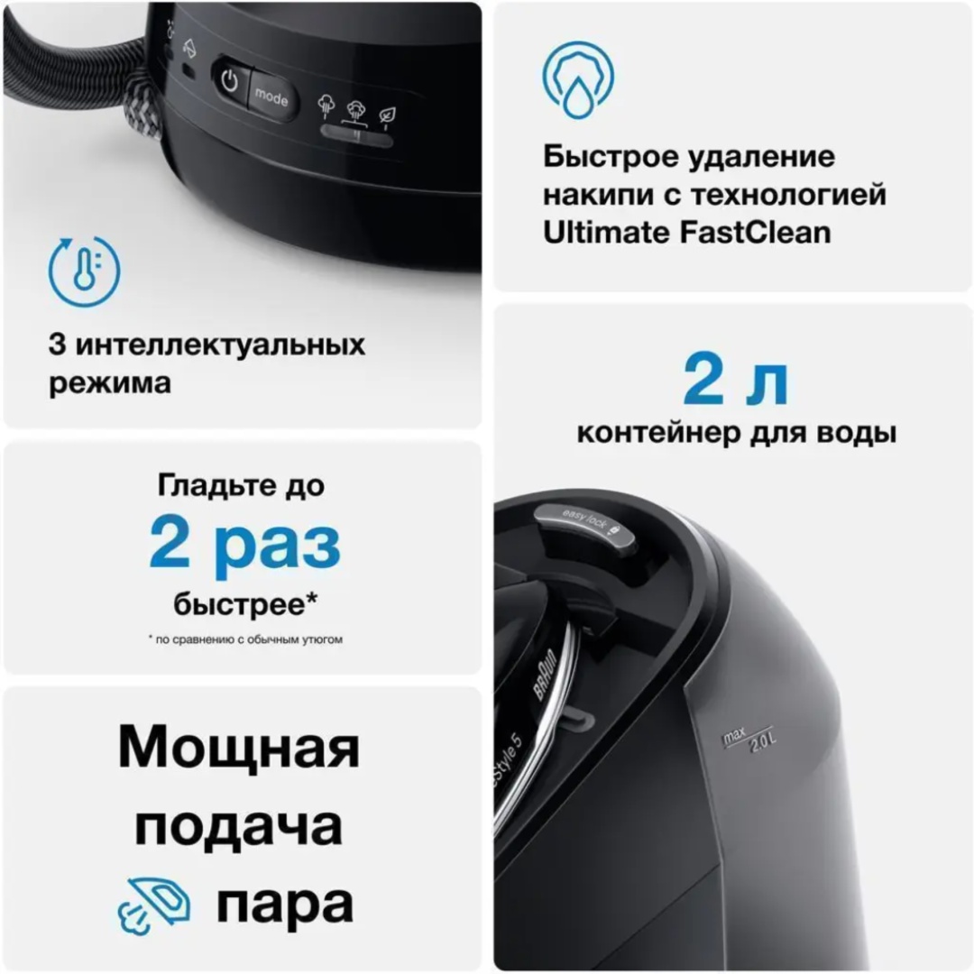Парогенератор Braun CareStyle 5 IS5249BK черный — фото 6