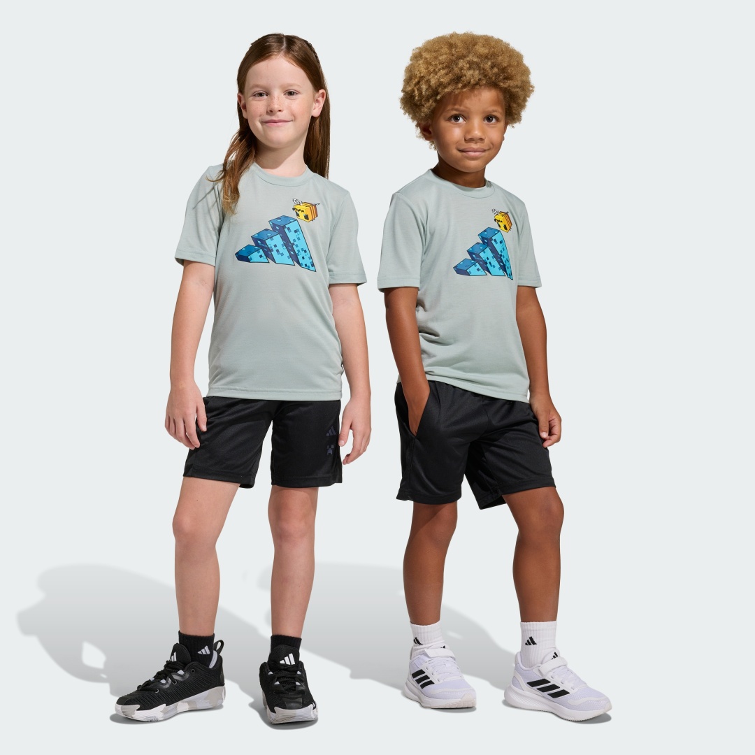 Комплект adidas Minecraft черный, светло-зеленый