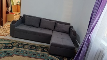 Угловой диван mebel SQ Модерн, 230х80 см, обивка ткань, серый