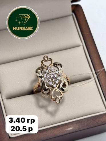 NURSABI 56788438 размер 20.5 вес 3.4 г золото, фианит