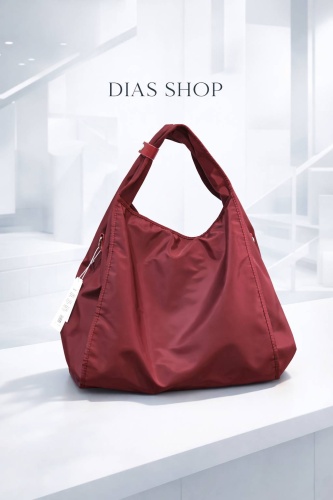 Сумка тоут DIAS SHOP нейлон, плащевка бордовый
