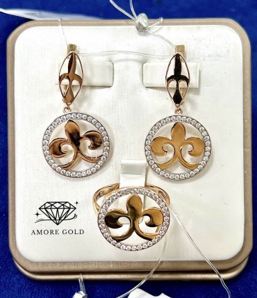 Кристалл-L Amore gold 21111-1362 вес 8.15 г золото, фианит