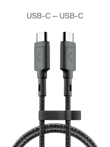 Кабель Commo USB TypeC (F), 1.2 м, Range Cable серый