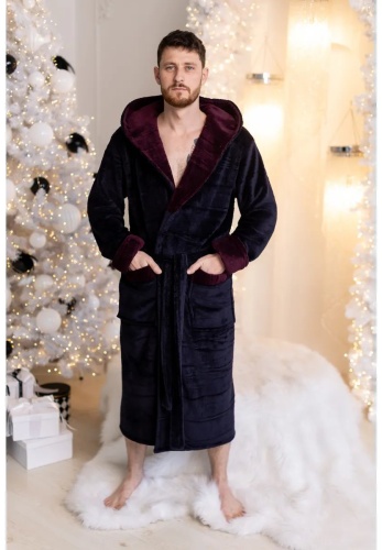 Махровый халат Comfort Fashion черный