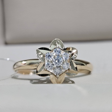 Gaukhar Jewelry BK090-R размер 17 вес 1.37 г золото, фианит