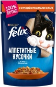 Felix Аппетитные кусочки в желе курица, томаты 75 г 1 шт