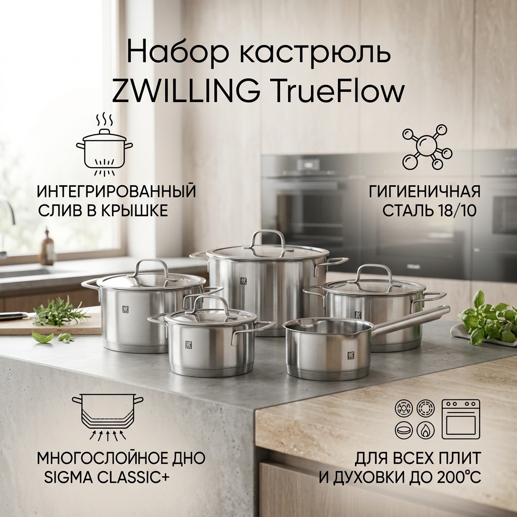 Набор кастрюль ZWILLING 5 в 1