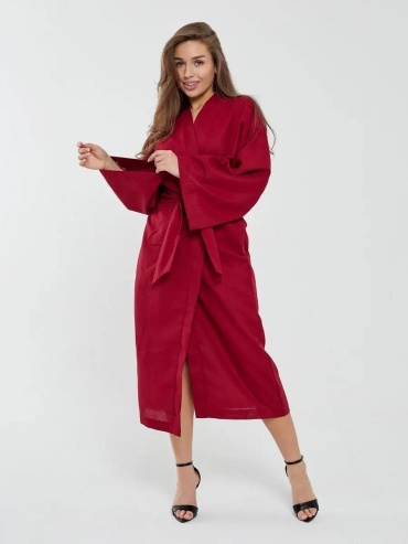 Трикотажный халат Homy Sleepwear бирюзовый