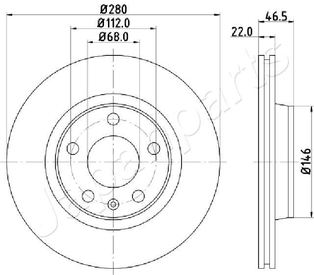 JAPANPARTS Диск Тормозной DI0911