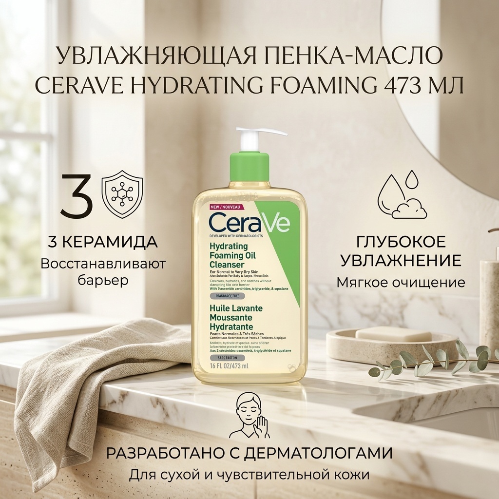 CeraVe Hydrating Foaming пенка 473 мл