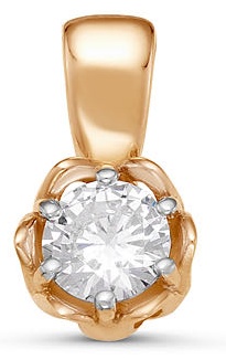 Подвеска ORTA GOLD ZHGOG3389507 вес 0.69 г золото, фианит