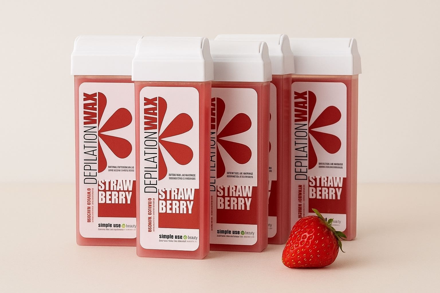 Воск гелевый Simple Use Beauty Strawberry плотность средняя в картридже 500 мл
