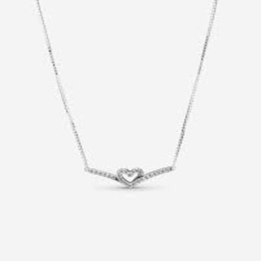 Колье Lovely jewelry 383557876 длина 45 см вес 2 г серебро, фианит