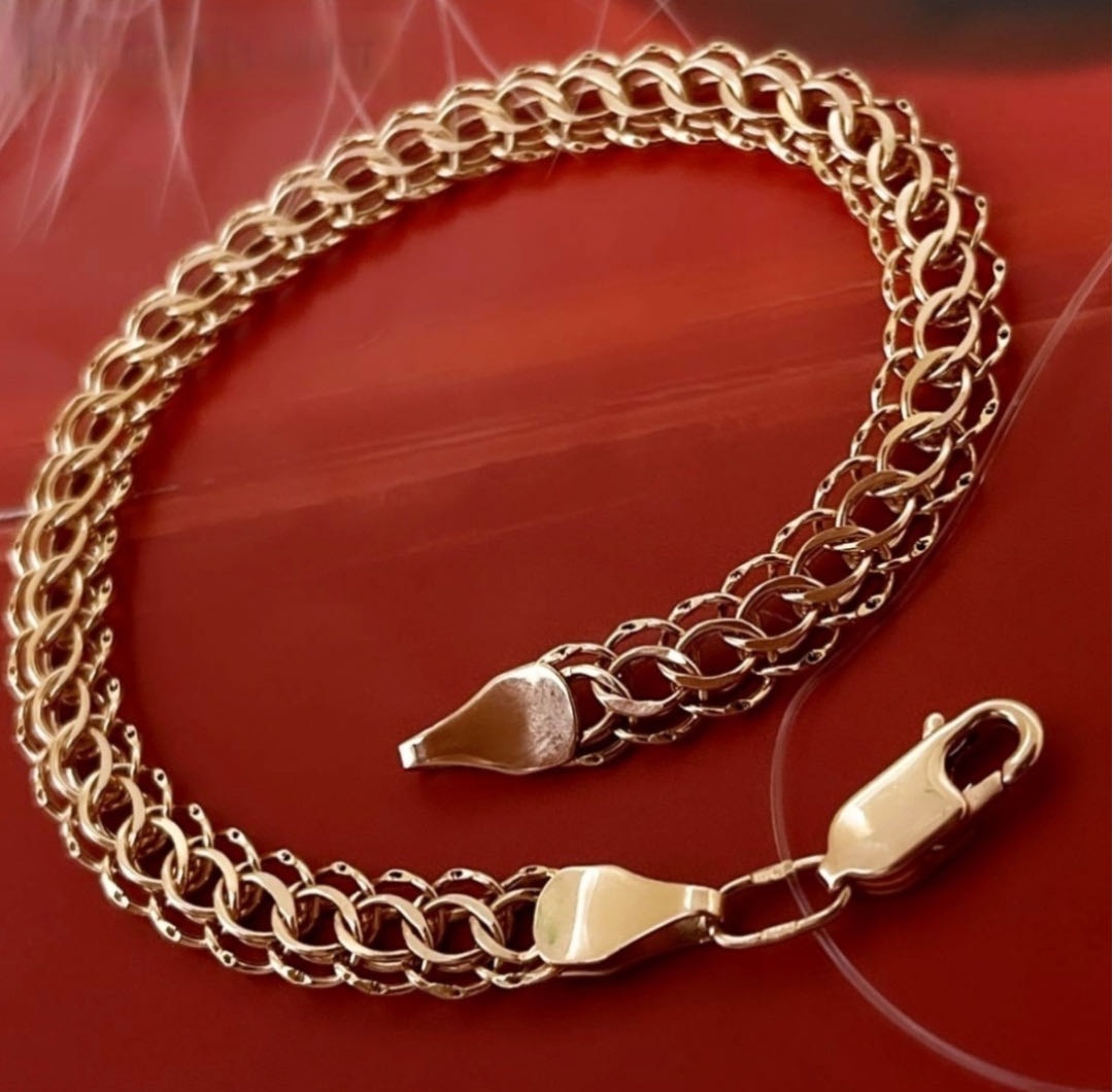 Aishen Gold 664197719 длина 18 см, вес 2 г золото, плетение питон