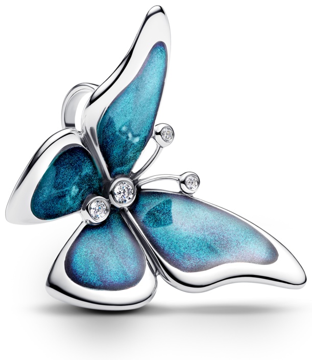 Шарм PANDORA «Большая бабочка» 793747C01 вес 2.69 г серебро, цирконий