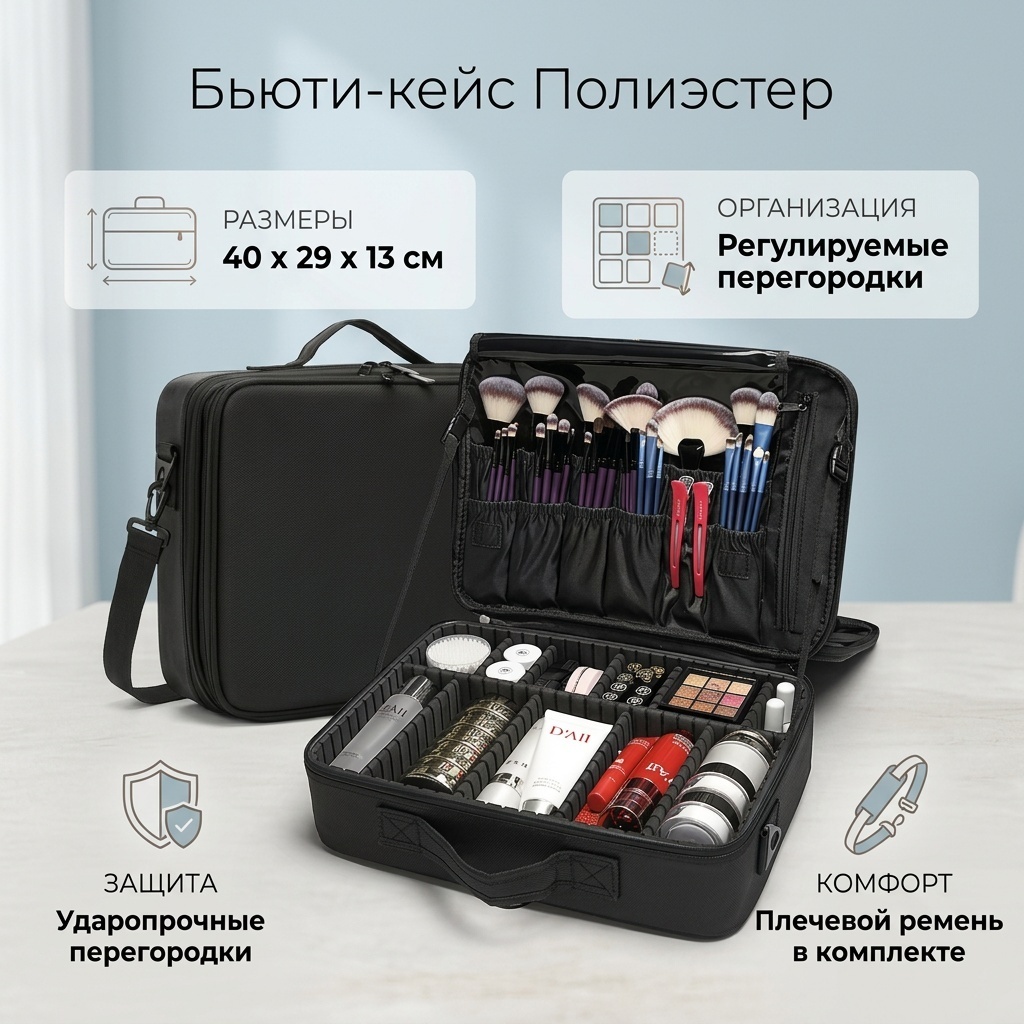 Бьюти кейс полиэстер