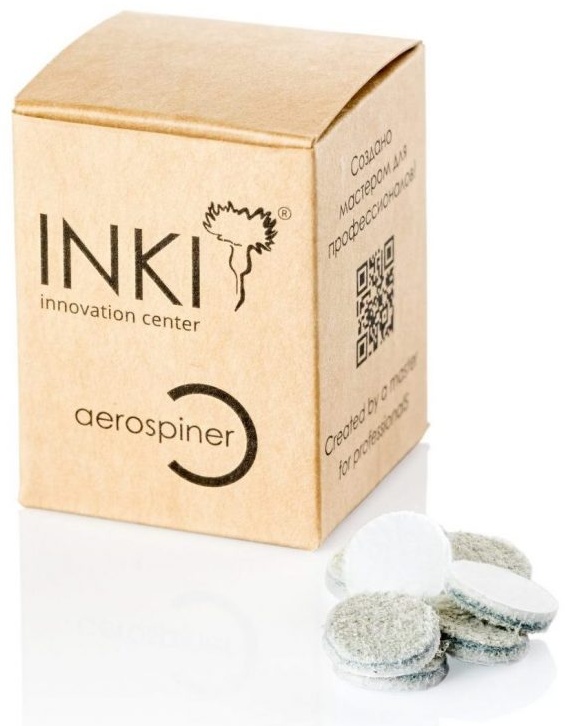Насадка INKI AEROSPINER VELOUR 10мм фреза диск насечка белая 25 шт