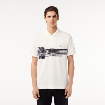 Поло LACOSTE белый