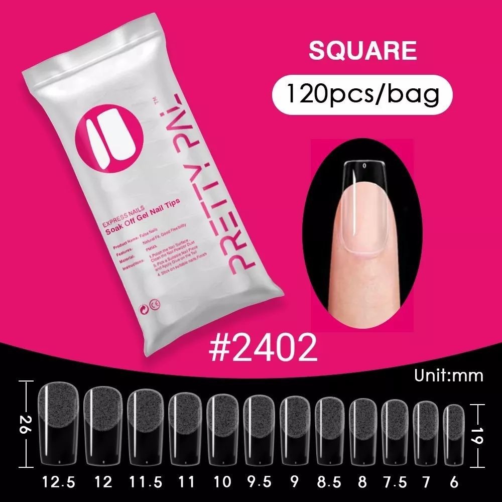 Pretty Pal гелевые формы квадрат 120 шт