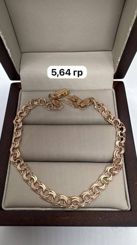 DARI GOLD 36366 длина 20 см, вес 5.64 г золото, плетение бисмарк