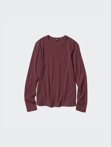 Лонгслив Uniqlo бордовый