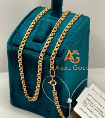 ADAL GOLD _ADG_73756 длина 55 см, вес 3.5 г золото, плетение бисмарк