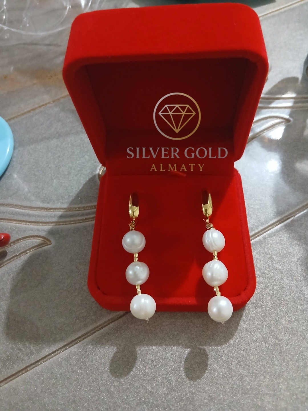 Silver Gold Almaty 1234 вес 15 г жемчуг, жемчуг