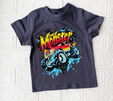 Футболка CHASTE kids Monster серый