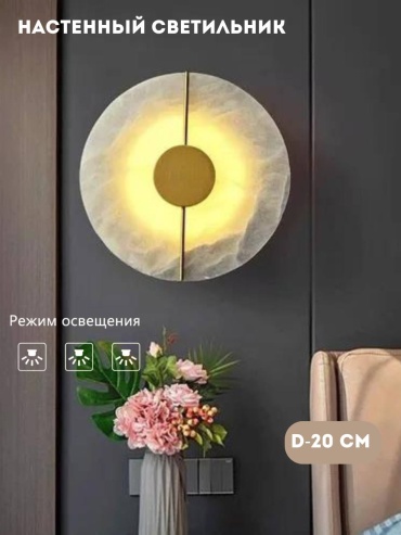 Бра настенный 3D PUZZLE LED, золотистый