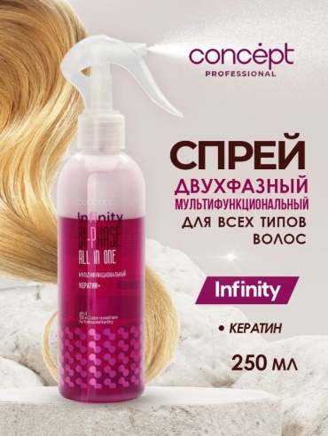 Concept INFINITY Спрей двухфазный мультифункциональный для всех типов ALL-IN-ONE спрей-концентрат 250 мл