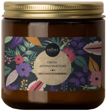 Ароматическая свеча Aroma Harmony Цветочное расслабление 7 см, 1 шт