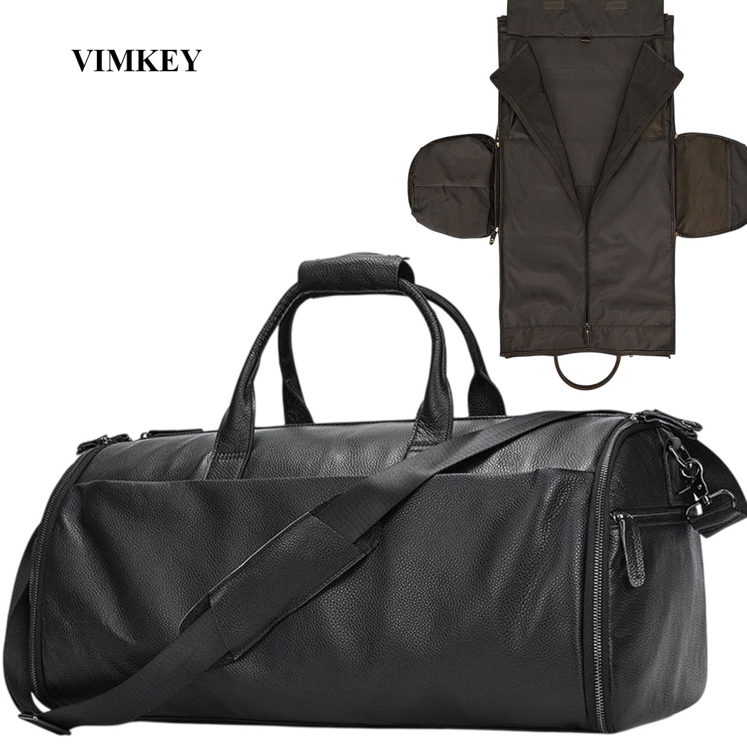 Портплед VIMKEY натуральная кожа черный 42 л
