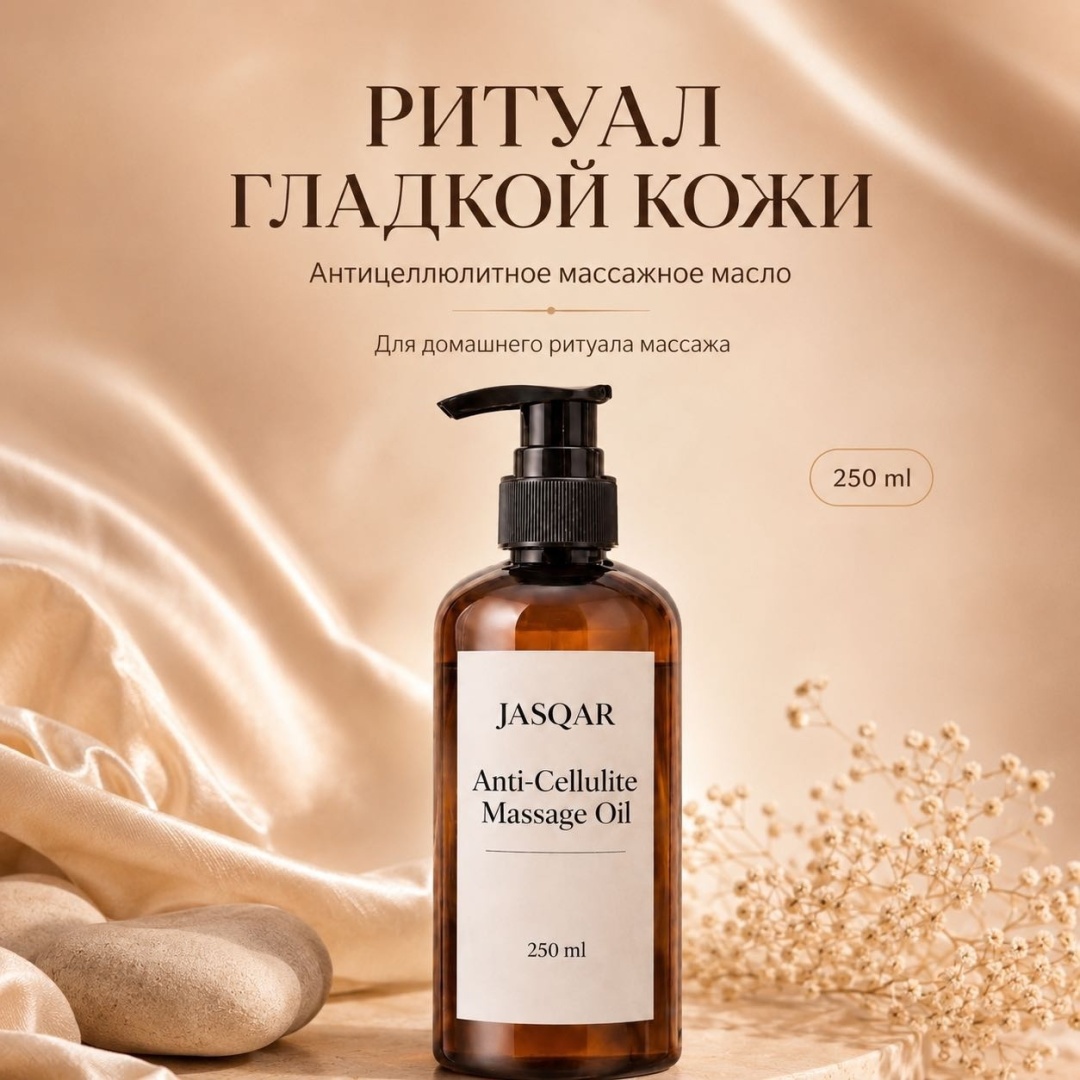 JASQAR Антицеллюлитный уход для тела JASQAR — массажное масло для ручного, вакуумного и аппаратного массажа. масло 250 мл