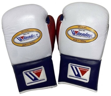Боксерские перчатки Winning 14 oz белый, красный, синий