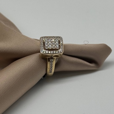 Кольцо Ballerina Jewelry K144 размер 19 вес 3.22 г золото, фианит