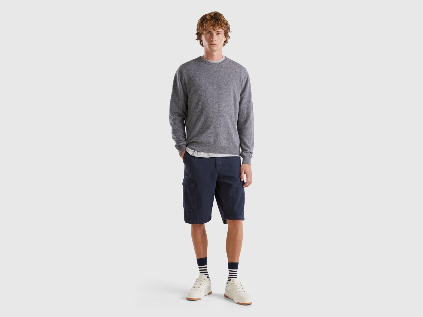 Джемпер UNITED COLORS OF BENETTON серый